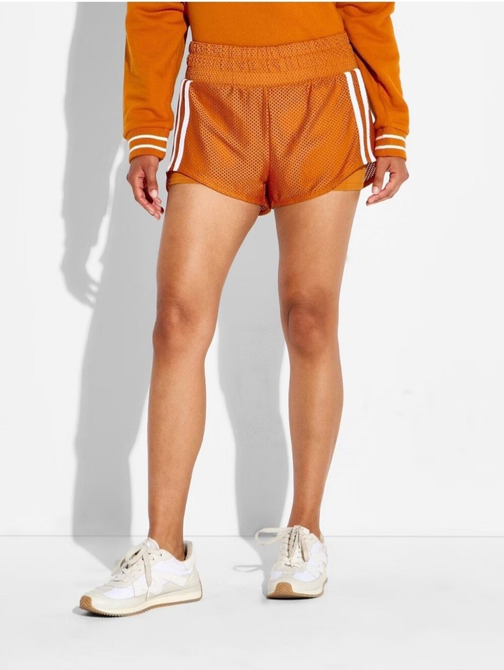 Women's Mesh Shorts JoyLab"" Burnt - Orange M